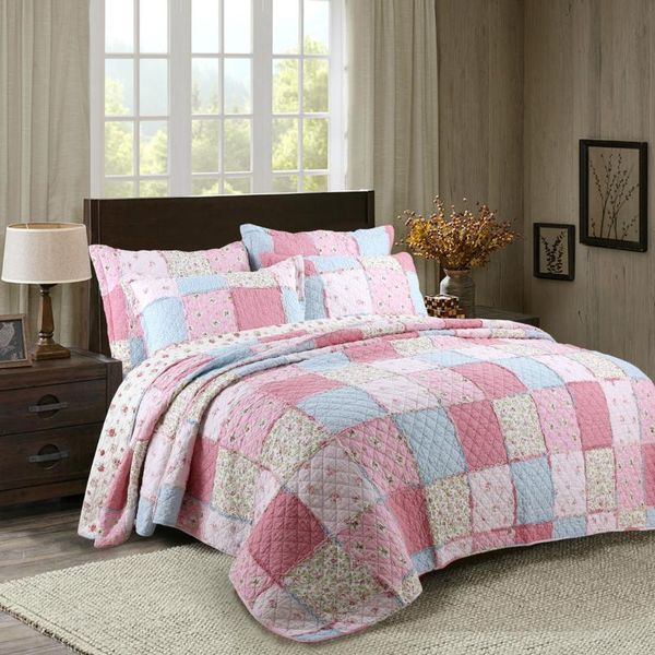 comforters & sets 100% cotton boutis patchwork summer quilt pink blue quilted bedspread floral aircondition blanket edredon dekb
comforters & sets 100% cotton boutis patchwork summer quilt pink blue quilted bedspread floral aircondition blanket edredon dekb