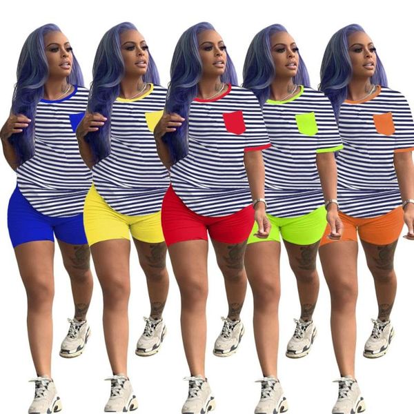 summer sporty two pieces tracksuits women o-neck striped pockets & shorts suits fashion street club clothes women's set, Gray
summer sporty two pieces tracksuits women o-neck striped pockets & shorts suits fashion street club clothes women's set, Gray