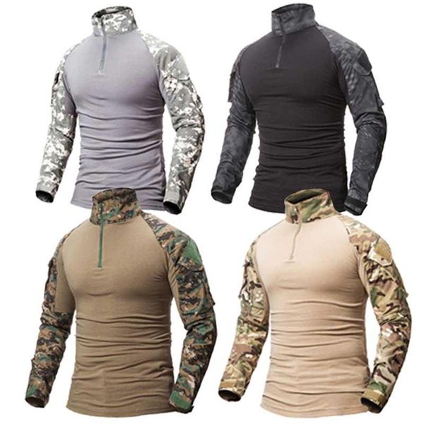 men's camouflage wear-resistant shirt military hunting suit tactical combat outdoor fishing uniform sets, Camo
men's camouflage wear-resistant shirt military hunting suit tactical combat outdoor fishing uniform sets, Camo