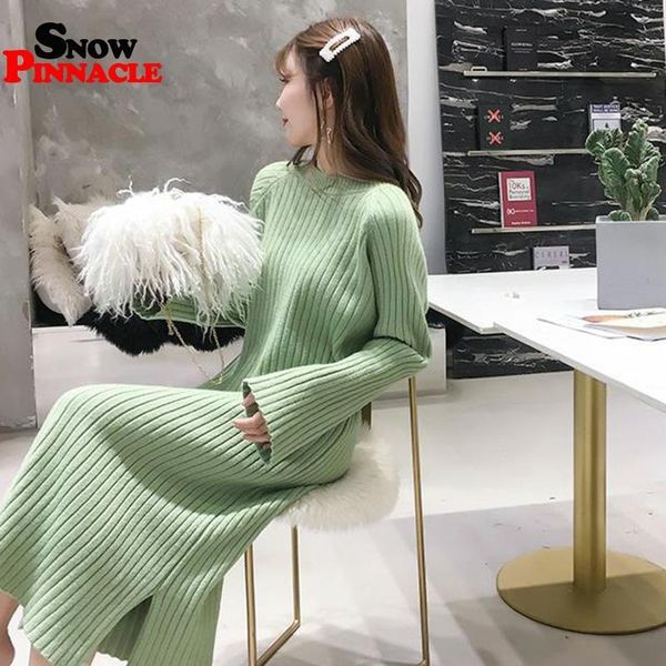 women long sweater fashion autumn winter dress solid thick warm pullovers knitted coat female knitwear 210524, White;black
women long sweater fashion autumn winter dress solid thick warm pullovers knitted coat female knitwear 210524, White;black