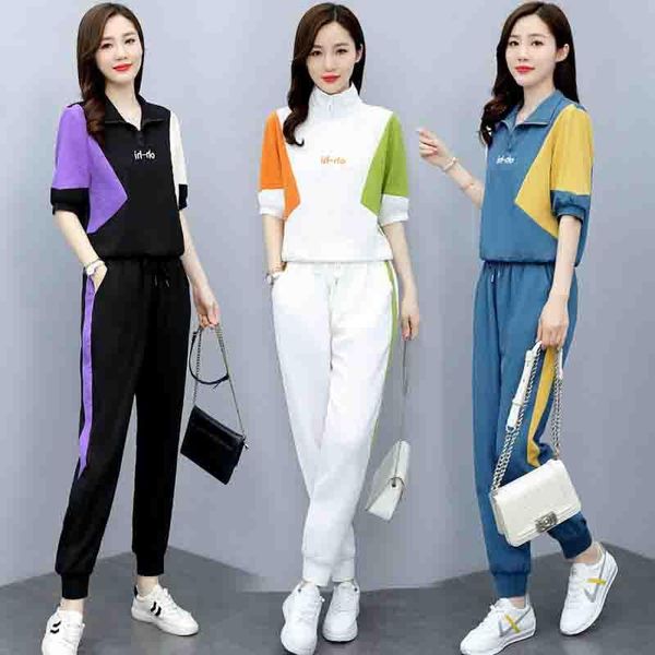 sports and leisure fashion suit women's summer 2021 thin little professional two-piece temperament t-shirt, White
sports and leisure fashion suit women's summer 2021 thin little professional two-piece temperament t-shirt, White