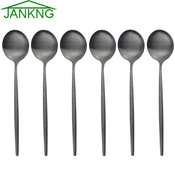 dinnerware sets 6pcs black matte dinner spoon cutlery 304 stainless steel silverware 7 color tableware kitchen flatware
dinnerware sets 6pcs black matte dinner spoon cutlery 304 stainless steel silverware 7 color tableware kitchen flatware