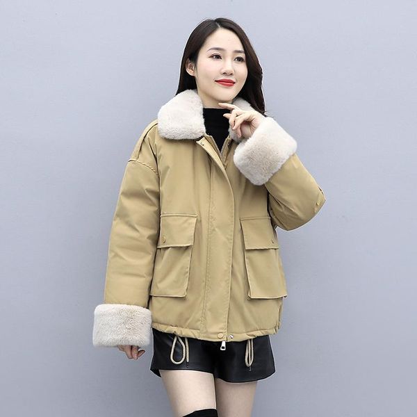 women's down & parkas short cotton liner parka coat 2021 winter jackets for women casual fleece turn collar outerwear female sweet, Black
women's down & parkas short cotton liner parka coat 2021 winter jackets for women casual fleece turn collar outerwear female sweet, Black