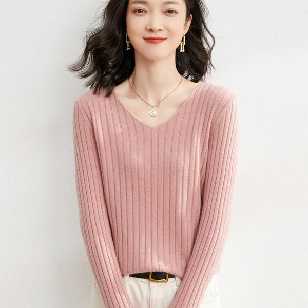 women's sweaters autumn and winter pure wool sweater ladies v-neck pullover soft skin-friendly loose wild korean knitting base to keep, White;black
women's sweaters autumn and winter pure wool sweater ladies v-neck pullover soft skin-friendly loose wild korean knitting base to keep, White;black