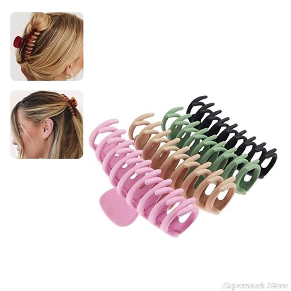 2/4/6pcs big hair claw clips matte acrylic plastic non slip strong hold banana jaw clamp holder barrette a13 21 & barrettes, Golden;silver
2/4/6pcs big hair claw clips matte acrylic plastic non slip strong hold banana jaw clamp holder barrette a13 21 & barrettes, Golden;silver