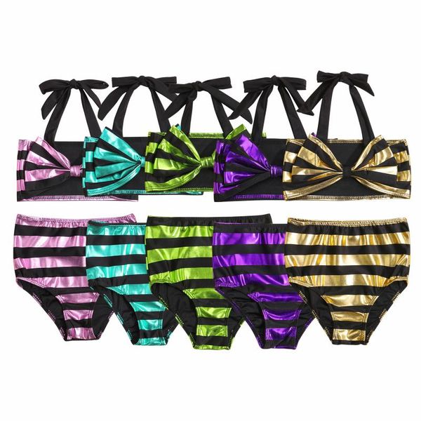 one-pieces pudcoco kid bikini high waist shorts with bow decoration horizontal stripe printing summer baby swimming clothing, Black
one-pieces pudcoco kid bikini high waist shorts with bow decoration horizontal stripe printing summer baby swimming clothing, Black