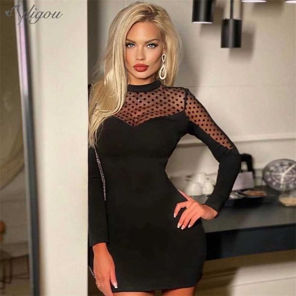 women's black lace bodysuit bandage dress polka dot long sleeve mini celebrity night runway club party 210525, Black;gray
women's black lace bodysuit bandage dress polka dot long sleeve mini celebrity night runway club party 210525, Black;gray