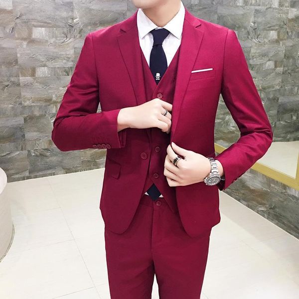 men's suits & blazers 2021 fashion style suit korean-style slim fit set three-piece wedding formal dress man b32, White;black
men's suits & blazers 2021 fashion style suit korean-style slim fit set three-piece wedding formal dress man b32, White;black