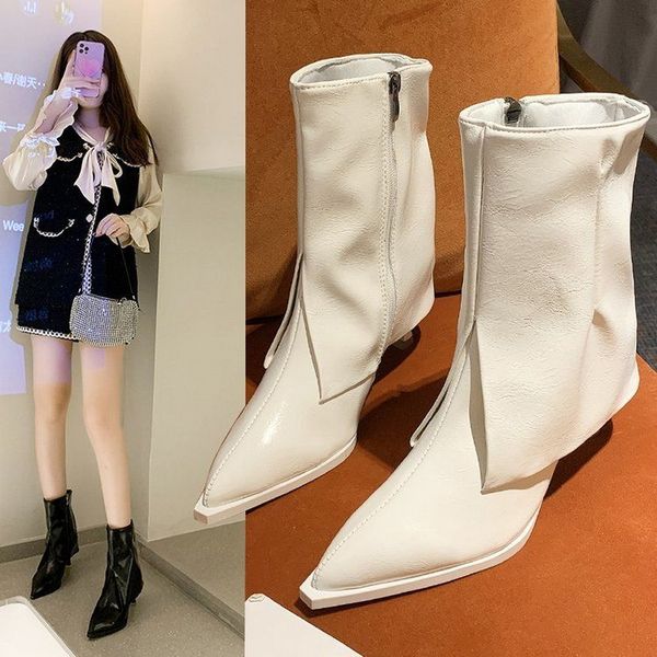fhanchu 2022 soft pu leather women mid-calf bootsautumn/winter shoespointed toeshort botasside zipblackwhitedropship, Black
fhanchu 2022 soft pu leather women mid-calf bootsautumn/winter shoespointed toeshort botasside zipblackwhitedropship, Black