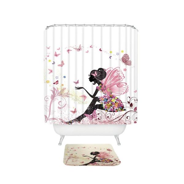 beauty fairy pattern shower curtain set waterproof polyester fabric bath for bathroom with non-slip floor mat curtains
beauty fairy pattern shower curtain set waterproof polyester fabric bath for bathroom with non-slip floor mat curtains