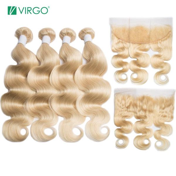 human hair bulks virgo 613 bundles with frontal peruvian omber blonde closure 4 pcs/lot 100% remy, Black
human hair bulks virgo 613 bundles with frontal peruvian omber blonde closure 4 pcs/lot 100% remy, Black