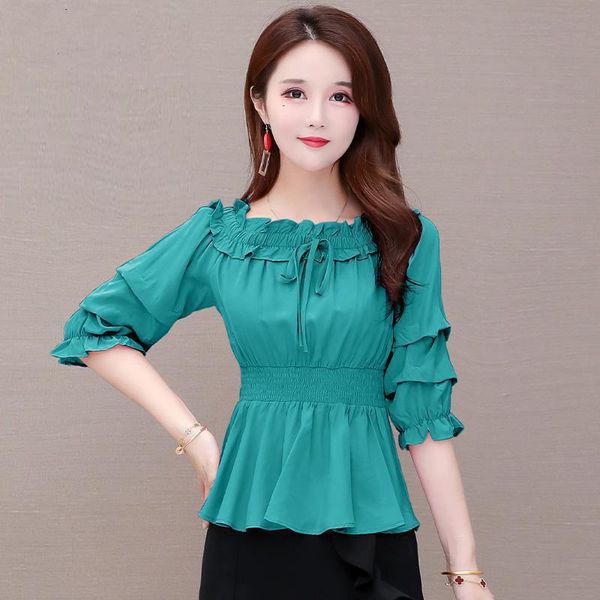 women's blouses & shirts blouse women shirt off-neck chiffon half-sleeve 2021 summer high waist small blusas mujer de moda, White
women's blouses & shirts blouse women shirt off-neck chiffon half-sleeve 2021 summer high waist small blusas mujer de moda, White