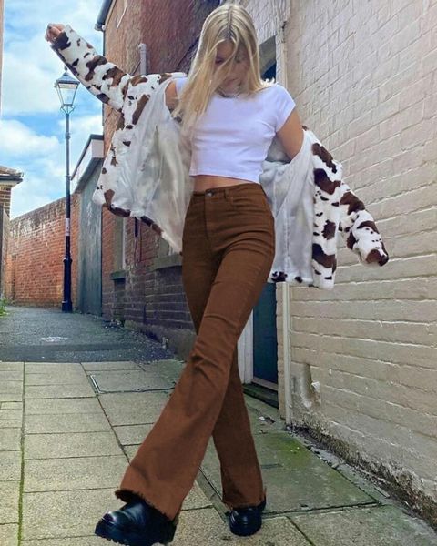 women's pants & capris jeans woman high waist brown e girl jean women clothing undefined streetwear trousers, Black;white
women's pants & capris jeans woman high waist brown e girl jean women clothing undefined streetwear trousers, Black;white