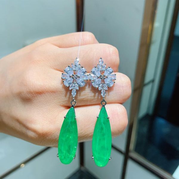 dangle & chandelier qlong hanging earrings with white flower crystal emerald tourmaline gemstone for women girl gorgeous fine jewelry 2021 t, Silver
dangle & chandelier qlong hanging earrings with white flower crystal emerald tourmaline gemstone for women girl gorgeous fine jewelry 2021 t, Silver