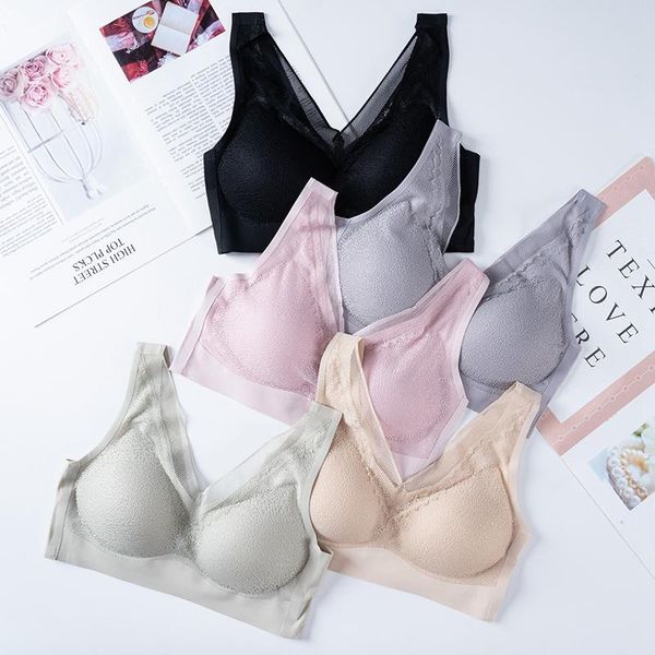 bras plus size for women seamless bra with gathers pad comfortable bralette push up brassiere vest wireless bh, Red;black
bras plus size for women seamless bra with gathers pad comfortable bralette push up brassiere vest wireless bh, Red;black