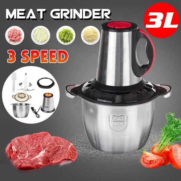 meat grinders 3 speeds 300w stainless steel 3l capacity electric chopper grinder mincer processor slicer 2021
meat grinders 3 speeds 300w stainless steel 3l capacity electric chopper grinder mincer processor slicer 2021