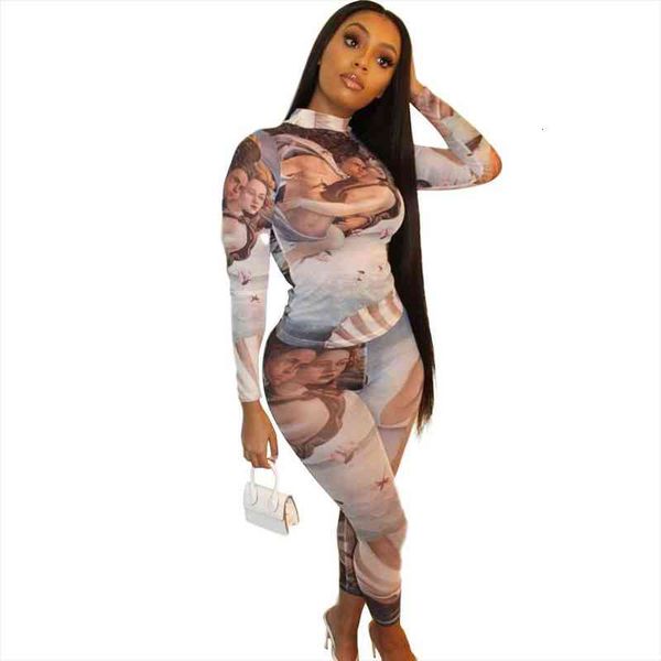 colorful printting long sleeve t-shirt and trousers women autumn tracksuits fashion casual sports two piece set, White
colorful printting long sleeve t-shirt and trousers women autumn tracksuits fashion casual sports two piece set, White