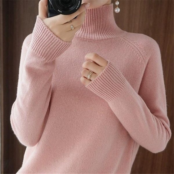 women's knits & tees 2021 autumn and winter high neck solid color simple pullover sweater loose knitted inner match bottoming wholesale, White
women's knits & tees 2021 autumn and winter high neck solid color simple pullover sweater loose knitted inner match bottoming wholesale, White