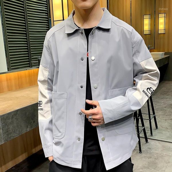 men's jackets classic tooling jacket comfortable handsome casual fashion loose korean version buttons harajuku long sleeve, Black;brown
men's jackets classic tooling jacket comfortable handsome casual fashion loose korean version buttons harajuku long sleeve, Black;brown