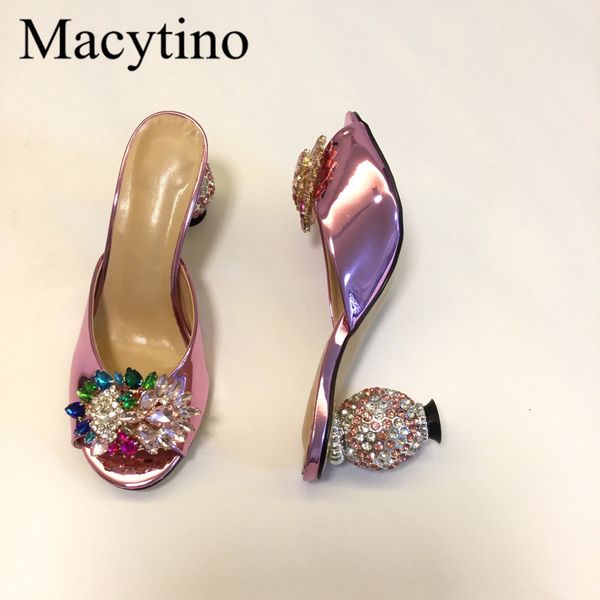 slippers the macytino 8cm beading round heel embellished slides metallic gold leather summer open toe outdoor crystal shoes rsw1, Black
slippers the macytino 8cm beading round heel embellished slides metallic gold leather summer open toe outdoor crystal shoes rsw1, Black