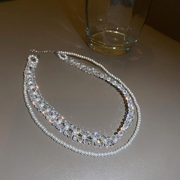 chokers minar punk double layers shiny crystal necklaces for women korean imitation pearl chain pendant necklace hip hop jewelry, Golden;silver
chokers minar punk double layers shiny crystal necklaces for women korean imitation pearl chain pendant necklace hip hop jewelry, Golden;silver
