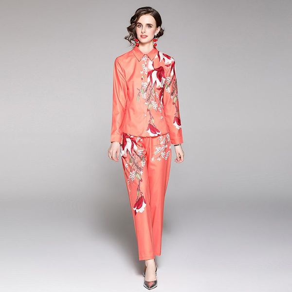 women's two piece pants spring fashion runway suit for women elegant long sleeve floral print shirt and 2 matching set office outfits n, White
women's two piece pants spring fashion runway suit for women elegant long sleeve floral print shirt and 2 matching set office outfits n, White