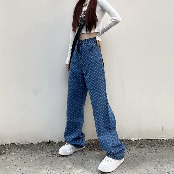 women's pants & capris blue cotton jeans women 2021 high waist retro printing street straight wide leg trousers loose fashion casual, Black;white
women's pants & capris blue cotton jeans women 2021 high waist retro printing street straight wide leg trousers loose fashion casual, Black;white