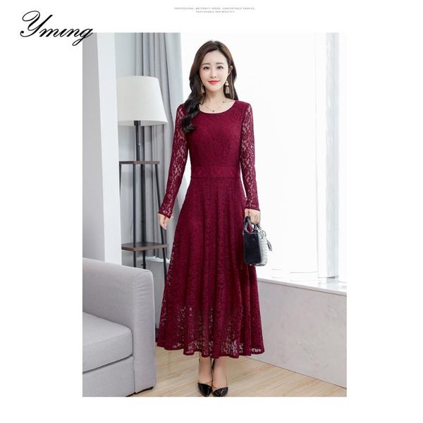 casual dresses yming women's spring and autumn round neck swing dress long slim lace waist elegant dignified, Black;gray
casual dresses yming women's spring and autumn round neck swing dress long slim lace waist elegant dignified, Black;gray