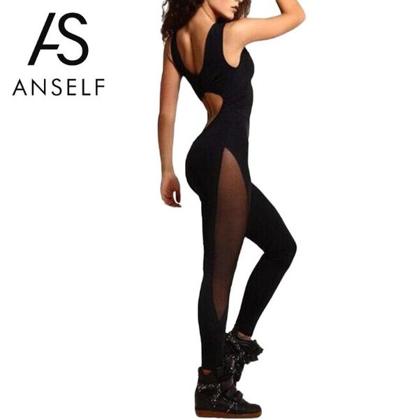 women sporting jumpsuit solid mesh splice o neck sleeveless catsuit leotards female fitness playsuit workout pants black women's jumpsu, Black;white
women sporting jumpsuit solid mesh splice o neck sleeveless catsuit leotards female fitness playsuit workout pants black women's jumpsu, Black;white