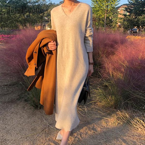 casual dresses julypalette straight women knitted sweater dress female long sleeve wool autumn winter solid loose knit 2021, Black;gray
casual dresses julypalette straight women knitted sweater dress female long sleeve wool autumn winter solid loose knit 2021, Black;gray