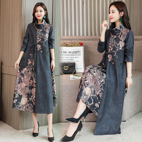 runway fashion suede dress female vintage winter high floral turtleneck printed casual loose ladies dressed in bathrobe f1391 2wnz, Black;gray
runway fashion suede dress female vintage winter high floral turtleneck printed casual loose ladies dressed in bathrobe f1391 2wnz, Black;gray