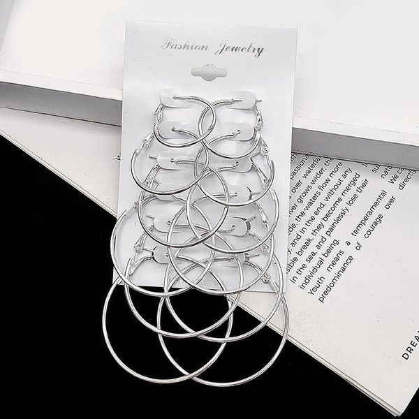 hoop & huggie fashion korean style gold silver circle earrings simple and versatile 2021 birthday gifts female round set, Golden;silver
hoop & huggie fashion korean style gold silver circle earrings simple and versatile 2021 birthday gifts female round set, Golden;silver