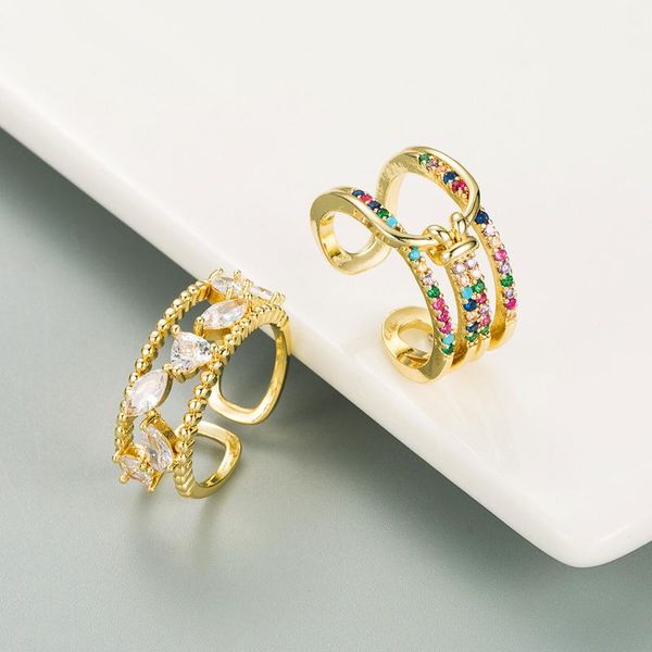 wedding rings 2021 luxury zircon hollow design multicolored open ring for woman fashion korean jewelry party unusual finger, Slivery;golden
wedding rings 2021 luxury zircon hollow design multicolored open ring for woman fashion korean jewelry party unusual finger, Slivery;golden