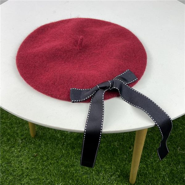 berets ins beret bowknot wool warm hat autumn and winter art painter women's, Blue;gray
berets ins beret bowknot wool warm hat autumn and winter art painter women's, Blue;gray