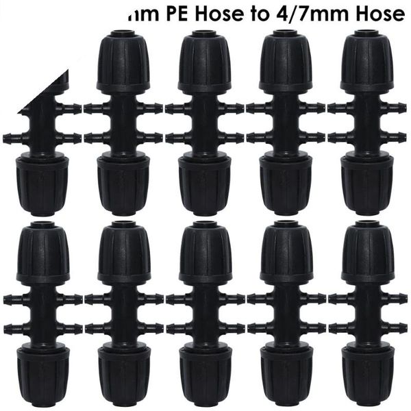 10pcs 16mm to 4/7mm tubing connector garden irrigation water adapter 6-way pe pipe 1/4 inch micro hose coupling joint watering equipments
10pcs 16mm to 4/7mm tubing connector garden irrigation water adapter 6-way pe pipe 1/4 inch micro hose coupling joint watering equipments