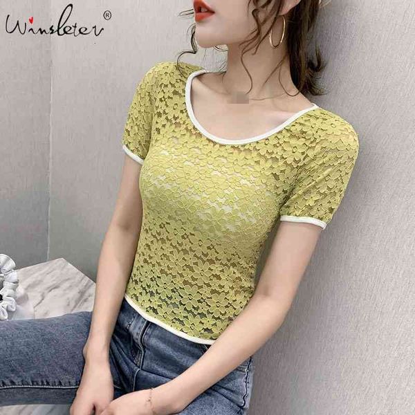 women's t-shirt summer korean clothes t-shirt vintage o-neck lace women ropa mujer with chest wrap shirt short sleeve te, White
women's t-shirt summer korean clothes t-shirt vintage o-neck lace women ropa mujer with chest wrap shirt short sleeve te, White
