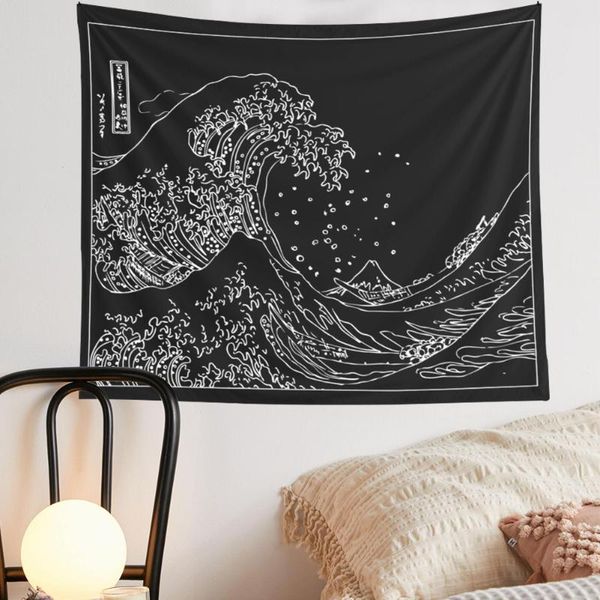 tapestries kanagawa wave black and white wall hanging tapestry japanese boho bedspread blanket bohemian style yoga mat
tapestries kanagawa wave black and white wall hanging tapestry japanese boho bedspread blanket bohemian style yoga mat