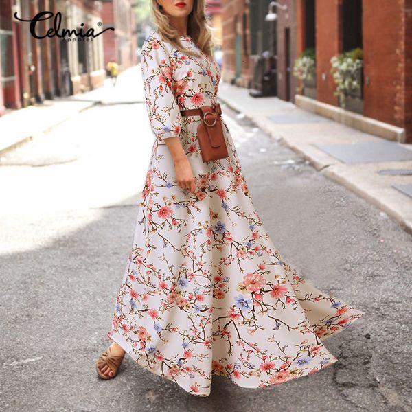 dresses celmia women elegant a-line maxi dress fashion 3/4 sleeve floral printed sundress casual loose o-neck party holiday vestidos 5xl, Black;gray
dresses celmia women elegant a-line maxi dress fashion 3/4 sleeve floral printed sundress casual loose o-neck party holiday vestidos 5xl, Black;gray