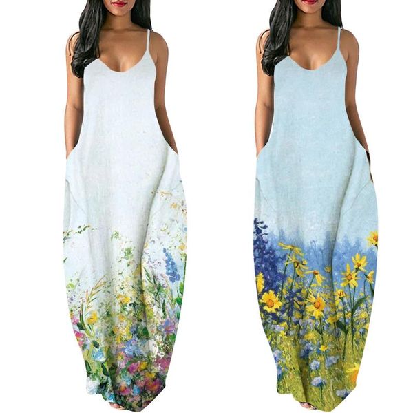 casual dresses fashion womens boho floral maxi dress women plus size beach holiday spaghetti strap sundress v-neck pockets long, Black;gray
casual dresses fashion womens boho floral maxi dress women plus size beach holiday spaghetti strap sundress v-neck pockets long, Black;gray
