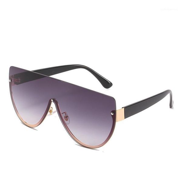 sunglasses 2021 oversized half frame women men double color lenses big sunglass vintage one piece flat semi rimless eyewear, White;black
sunglasses 2021 oversized half frame women men double color lenses big sunglass vintage one piece flat semi rimless eyewear, White;black