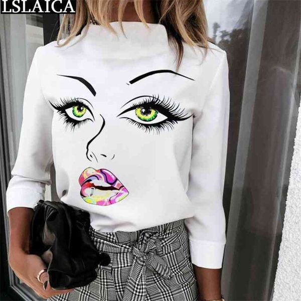 plus size blouse women long sleeve white print fashion for casual autumn shirt and office roupas femininas 210515
plus size blouse women long sleeve white print fashion for casual autumn shirt and office roupas femininas 210515