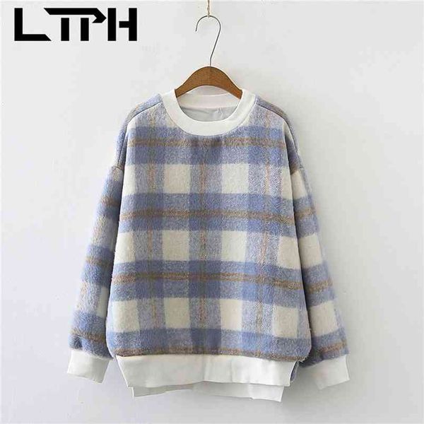 ltph fashion woolen plaid high-quality loose womens sweatshirts pullover o-neck long sleeve spring autumn 210423, Black
ltph fashion woolen plaid high-quality loose womens sweatshirts pullover o-neck long sleeve spring autumn 210423, Black