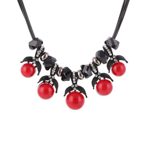 retro exaggeration female metal geometric necklaces red ball short sweater pendant necklace christmas gift chains, Silver
retro exaggeration female metal geometric necklaces red ball short sweater pendant necklace christmas gift chains, Silver