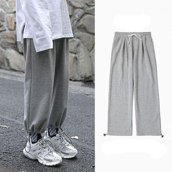 men's wide leg pants loose casual hip hop men running jogging straight drawstring elastic waist sports trousers streetwear, Black
men's wide leg pants loose casual hip hop men running jogging straight drawstring elastic waist sports trousers streetwear, Black
