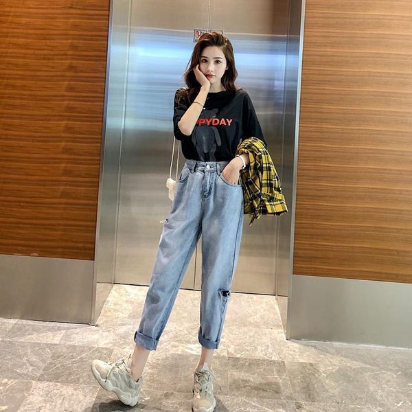 women's jeans denim trousers ripped woman high waist streetwear korean fashion cute pants distressed straight casual blue
women's jeans denim trousers ripped woman high waist streetwear korean fashion cute pants distressed straight casual blue