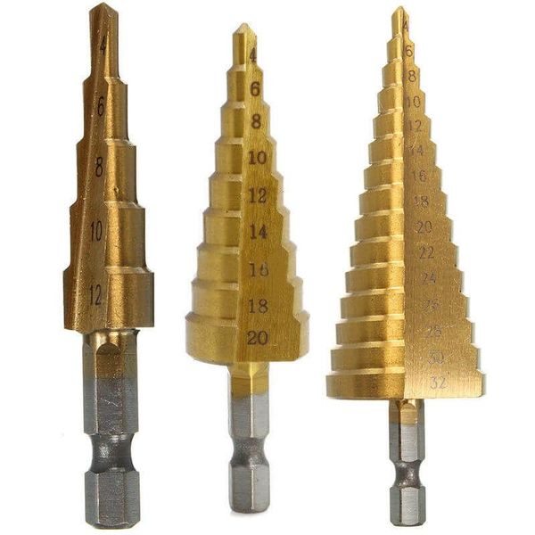 professional drill bits hss step cone bit high speed steel wood working drilling hole cutter dint hex shank
professional drill bits hss step cone bit high speed steel wood working drilling hole cutter dint hex shank