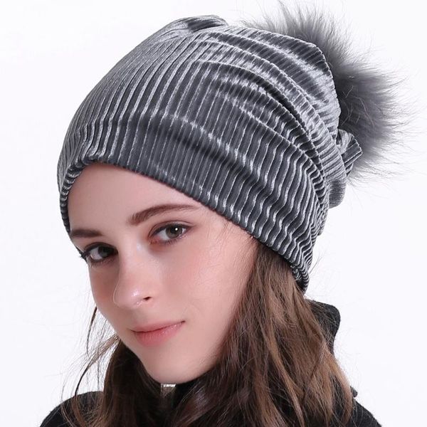 beanie/skull caps geebro women's ribbed beanie hat with raccoon pompom soft warm velour slouchy hats for lady balavaca skullies&beanies, Blue;gray
beanie/skull caps geebro women's ribbed beanie hat with raccoon pompom soft warm velour slouchy hats for lady balavaca skullies&beanies, Blue;gray