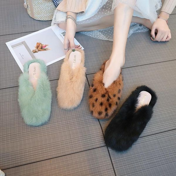 slippers women winter 2021 wear fashion leopard print green black beige lazy casual fur shoes
slippers women winter 2021 wear fashion leopard print green black beige lazy casual fur shoes