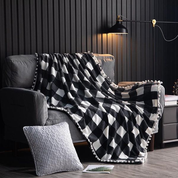 comforters & sets black plaid print flannel blanket with tassel decorative ball children sofa throw for living room bedroom
comforters & sets black plaid print flannel blanket with tassel decorative ball children sofa throw for living room bedroom