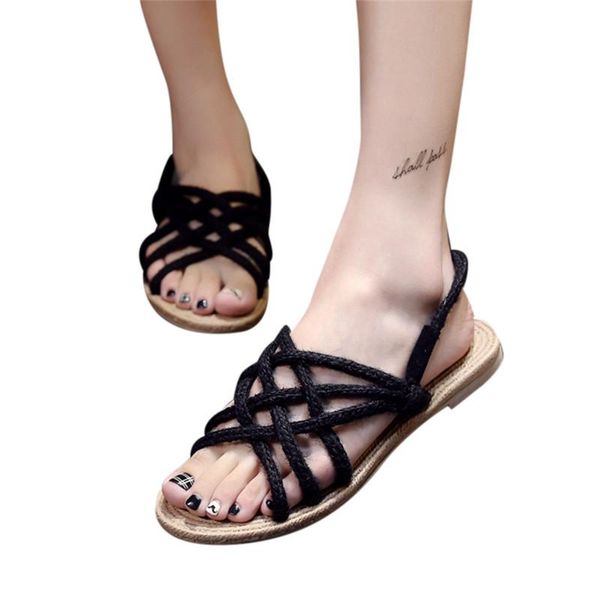 vogue nice women fashion weave cross tied flat heel rome shoes sandals sandalia feminina buty damskie sandalias mujer, Black
vogue nice women fashion weave cross tied flat heel rome shoes sandals sandalia feminina buty damskie sandalias mujer, Black